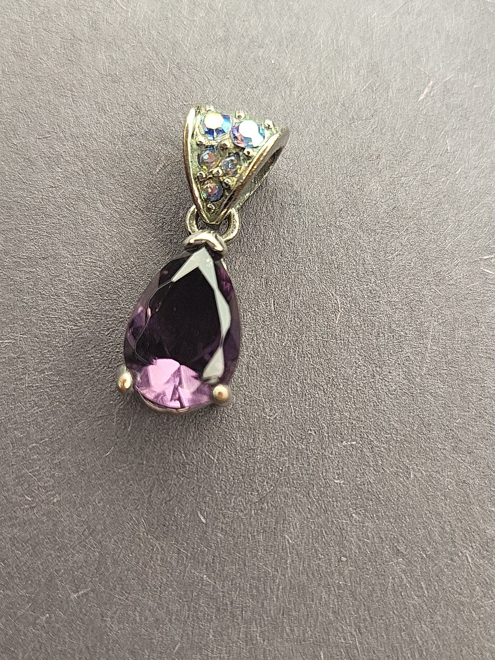 Avon Amethyst Teardrop Pendant